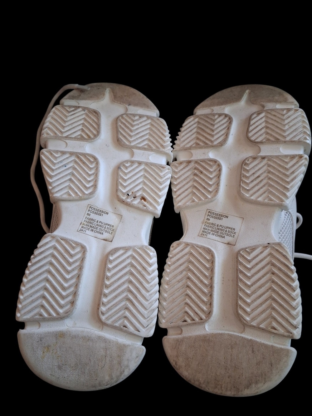 Steve Madden White Chunky Mesh Athletic Sneakers - Picture 5 of 5